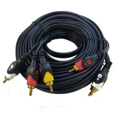 Шнур"3RCA-3RCA" Blue Gold 10м OD4.0