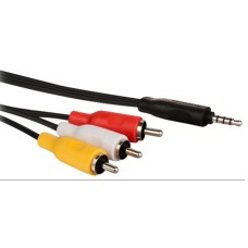 Шнур "Джек 3.5мм(4-pin ПР)-3RCA" 1.5м