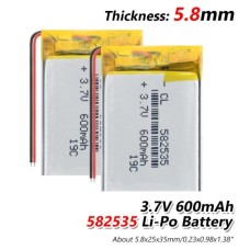 Акк. 582535 3.7V*600mAh Li-Po