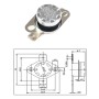 Термопереключатель KSD301 10A*130''C