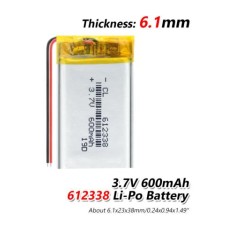 Акк. 612338 3.7V*600mAh Li-Po