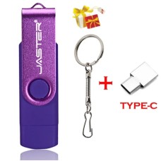 Накопитель USB 2.0+TYPE C 32 Gb фиолет