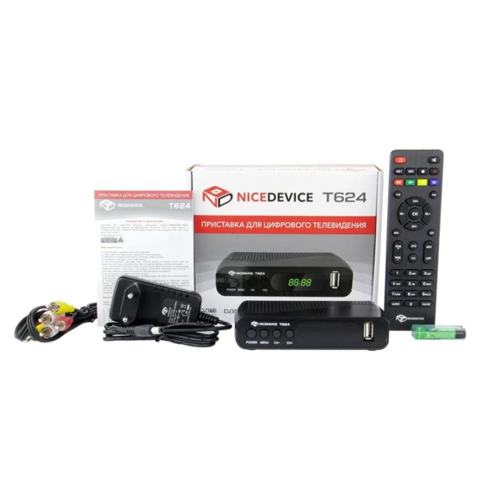 Ресивер DVB-T2/C "NiceDevice" T624 Ресивер DVB-T2/C "NiceDevice" T624