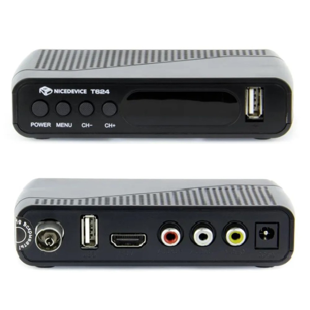 Ресивер DVB-T2/C "NiceDevice" T624 Ресивер DVB-T2/C "NiceDevice" T624