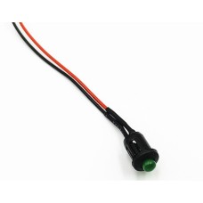 Светодиод в корпусе 12v зелен.