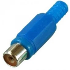 RCA-гнездо на кабель (синее)
